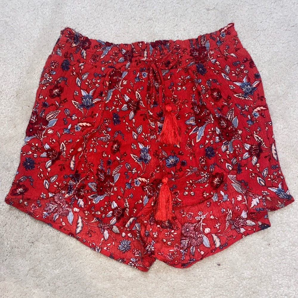 Red Paisley Shorts